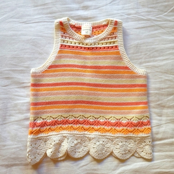 Abercrombie & Fitch Other - Abercrombie & Fitch Kids Striped Tank Top with Lace Hem